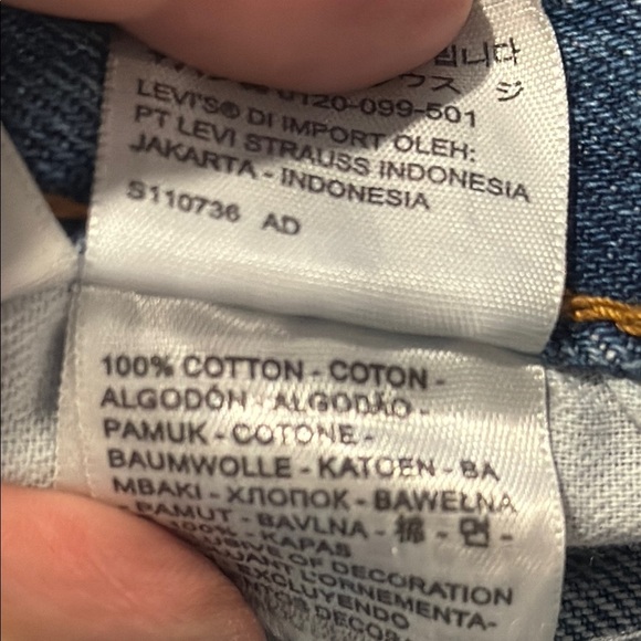 Levi's Classic 501 Button Fly Blue Straight Jeans Classic Fit - Picture 10 of 13